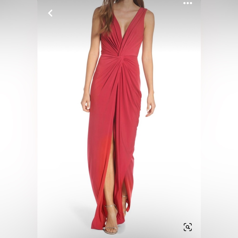 Katie May Leo Twist Front Column Gown